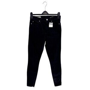 Gap 1969 women's Corduroy black pants Skinny High Rise pants size 29